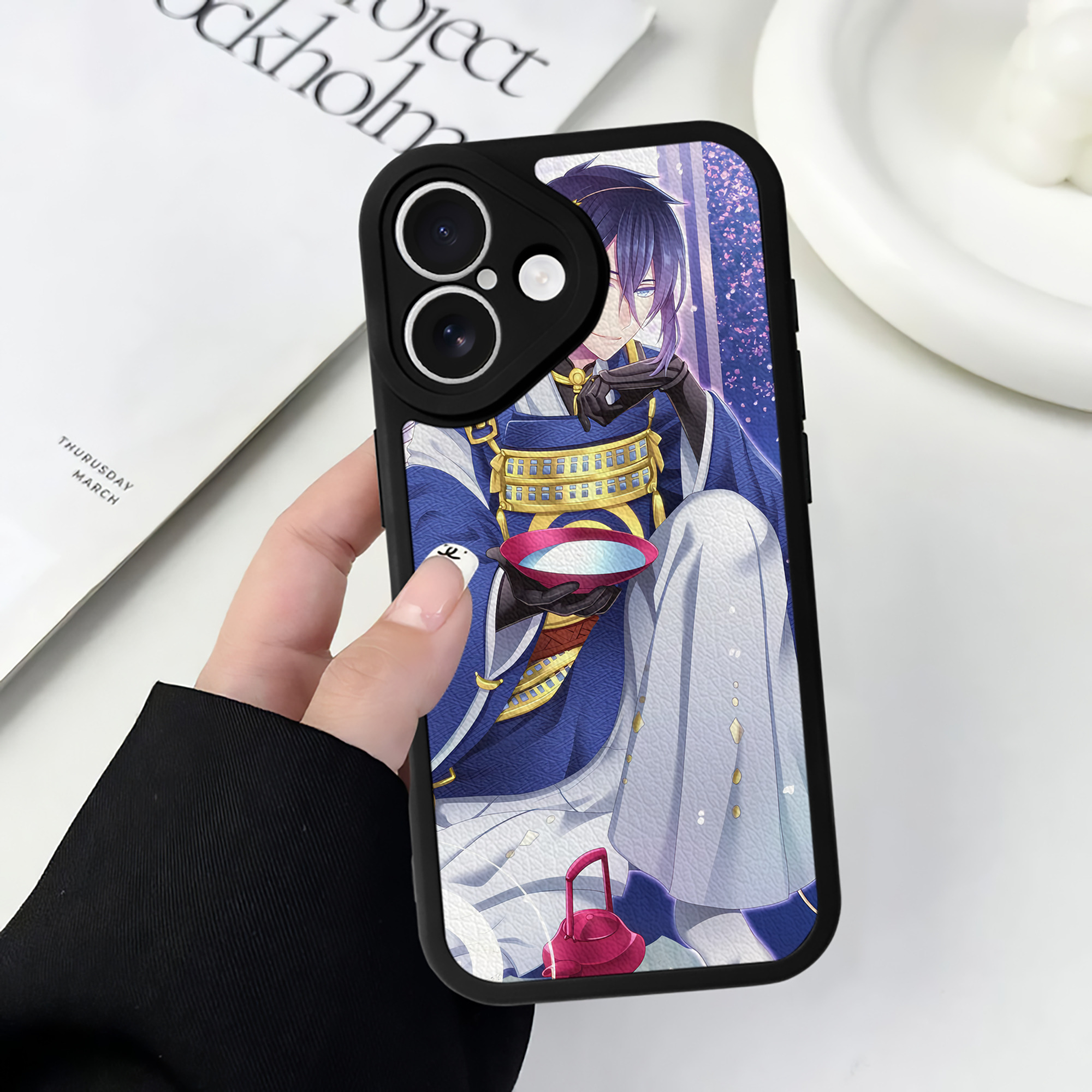 （画像用） 刀剣乱舞 Touken Ranbu 【iPhone 16シリーズ対応】シリコンスマホケース（レザー調） 材質：シリコン